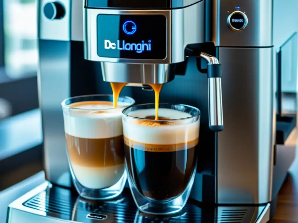 Análisis detallado cafeteras superautomáticas De'Longhi Dinamica: Exquisita extracción de espresso y microespuma sedosa en máquina elegante y moderna