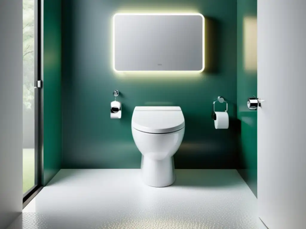 Baño moderno con electrodomésticos seguros para niños, diseño contemporáneo y ambiente seguro y moderno