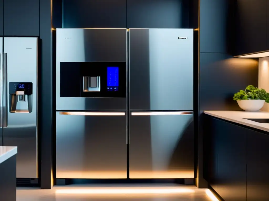 Una cocina moderna con electrodomésticos inteligentes tendencias 2023, diseño minimalista y tecnología de vanguardia