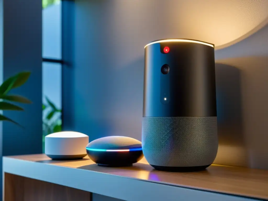 Comandos de seguridad para Alexa y Google Home: Sistema de seguridad doméstica moderno e integrado con diseño futurista y control por voz avanzado