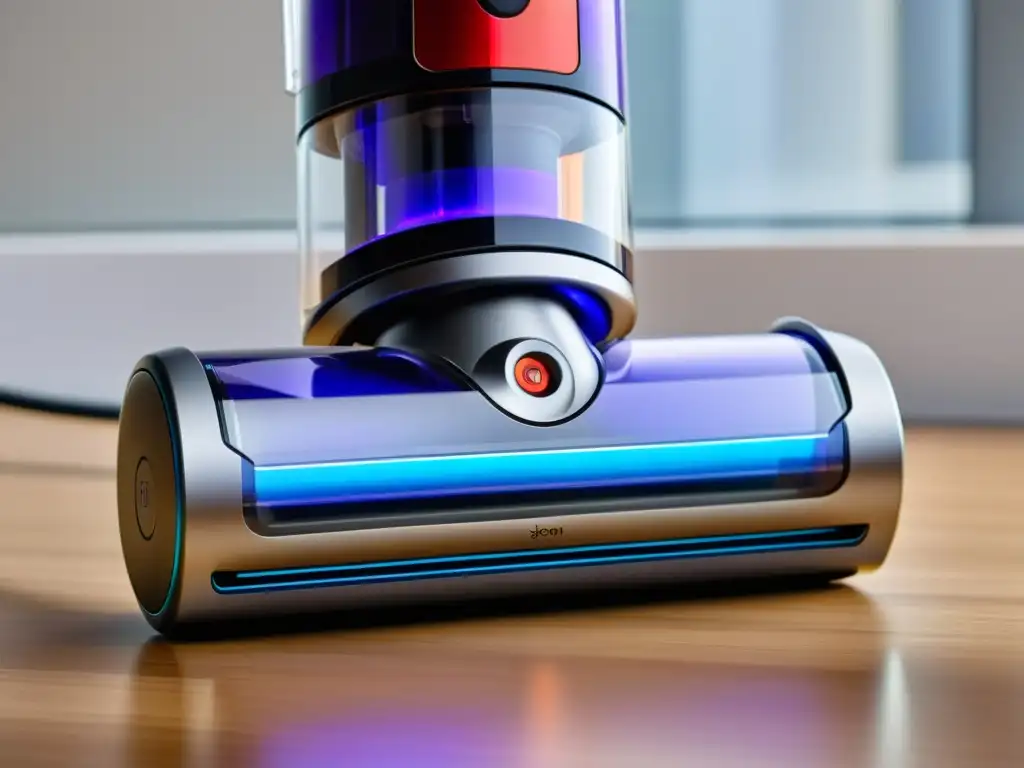 Detallada imagen del aspirador Dyson V11, resaltando su diseño moderno y funcionalidad innovadora