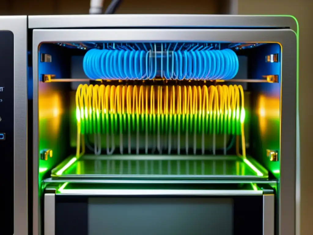 Detallada imagen del cableado interno de un electrodoméstico, resaltando puntos de cortocircuito