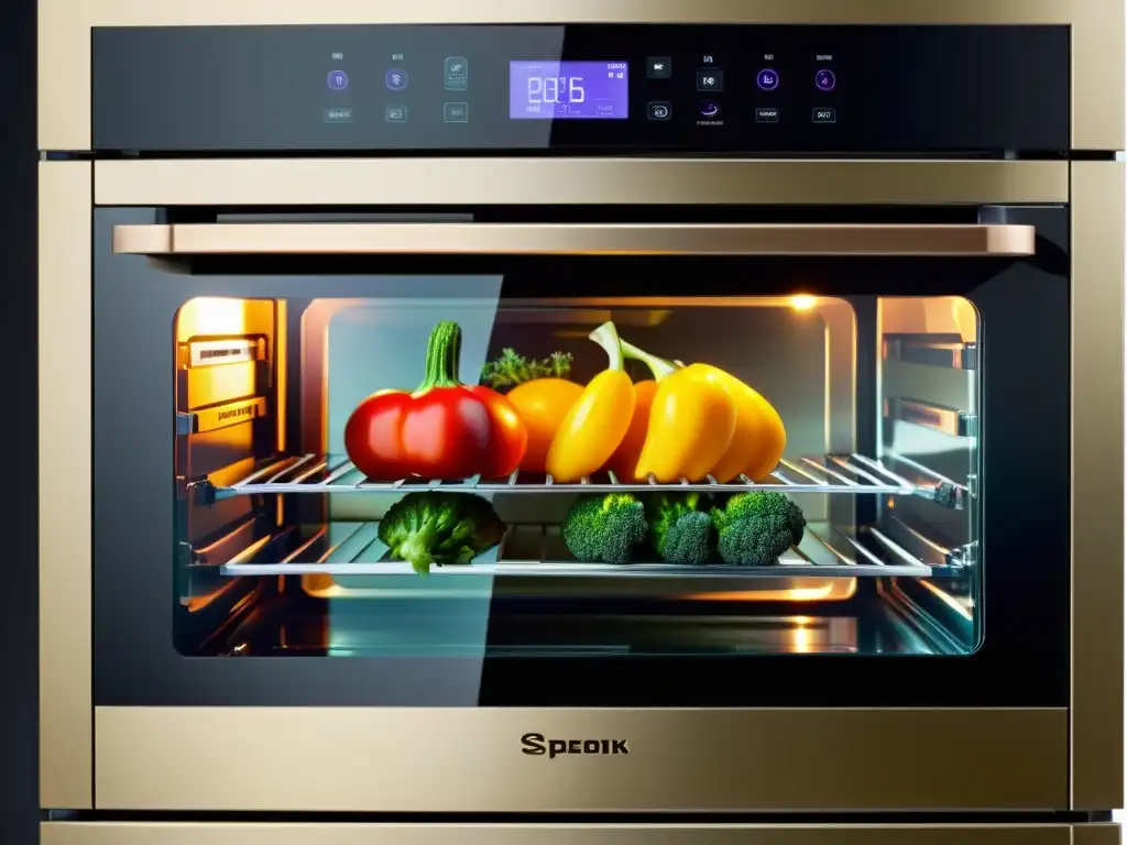 Horno de tecnología avanzada preservando los nutrientes de los alimentos con colores vibrantes