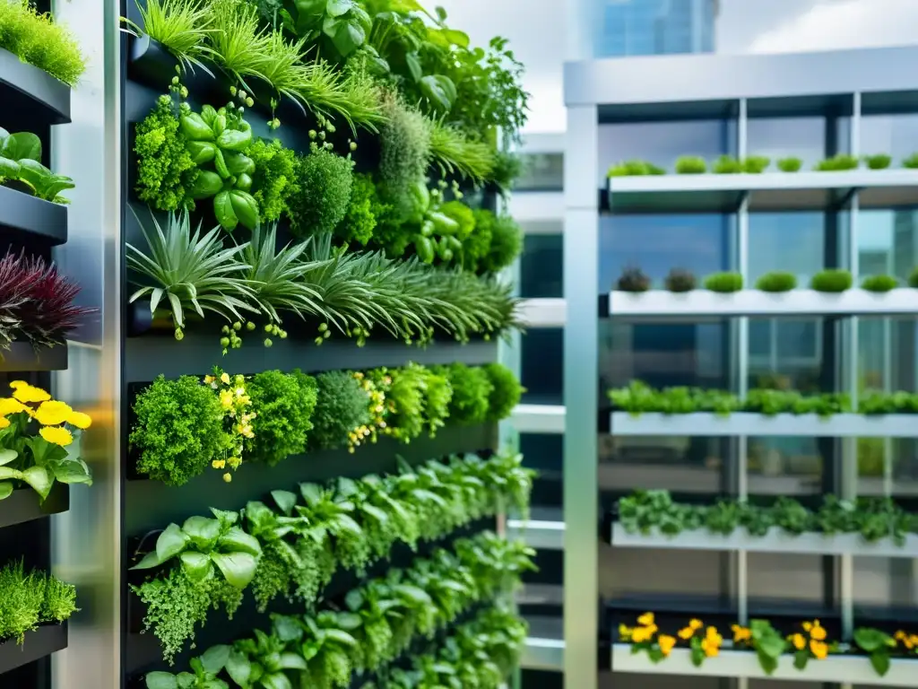 Una impresionante tecnología para jardinería urbana innovadora integra naturaleza y tecnología en un moderno jardín vertical