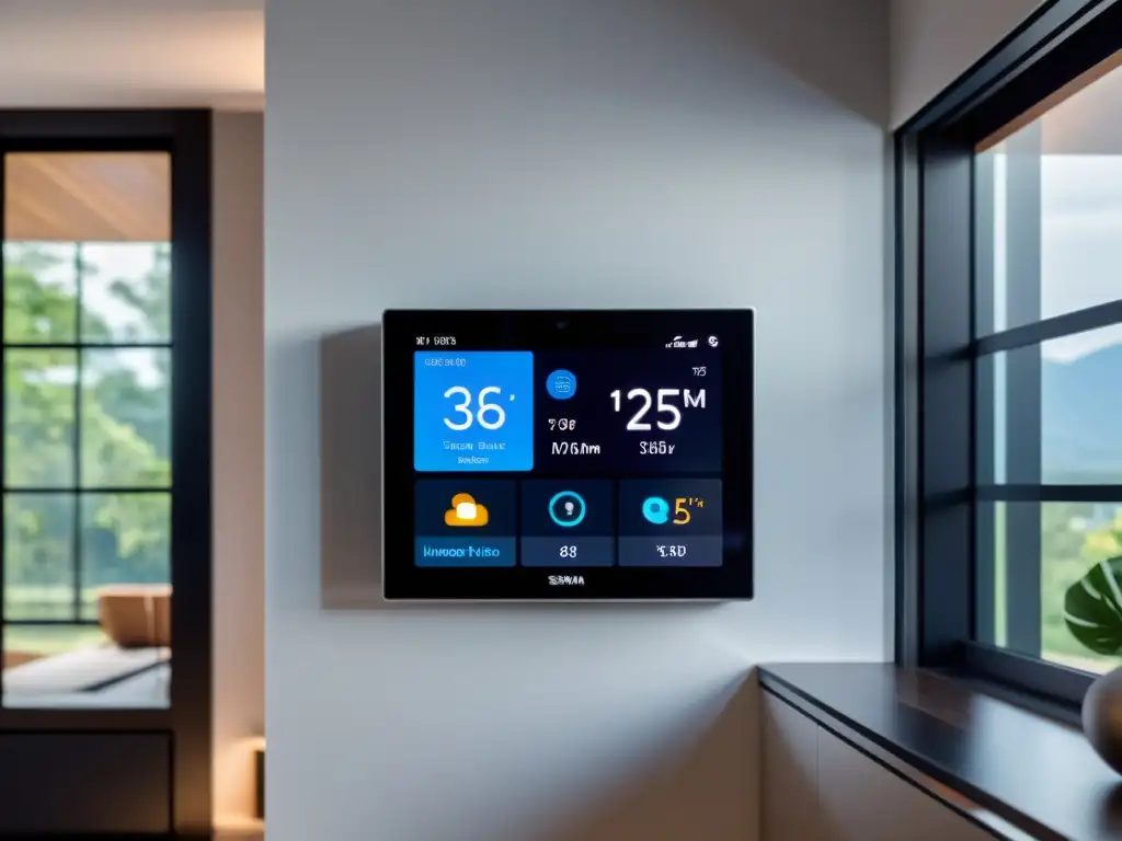 Interfaz elegante de control climático para hogar inteligente