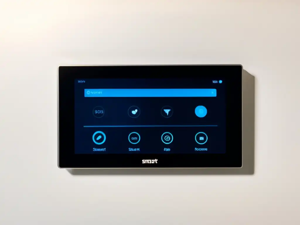 Panel de control elegante para hogar inteligente con opciones de automatización personalizadas