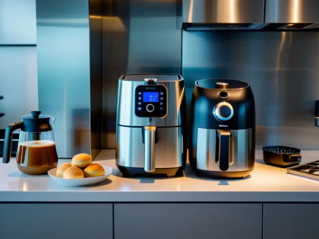 Pequeños electrodomésticos cocina tecnología hogar en moderna cocina con luz natural