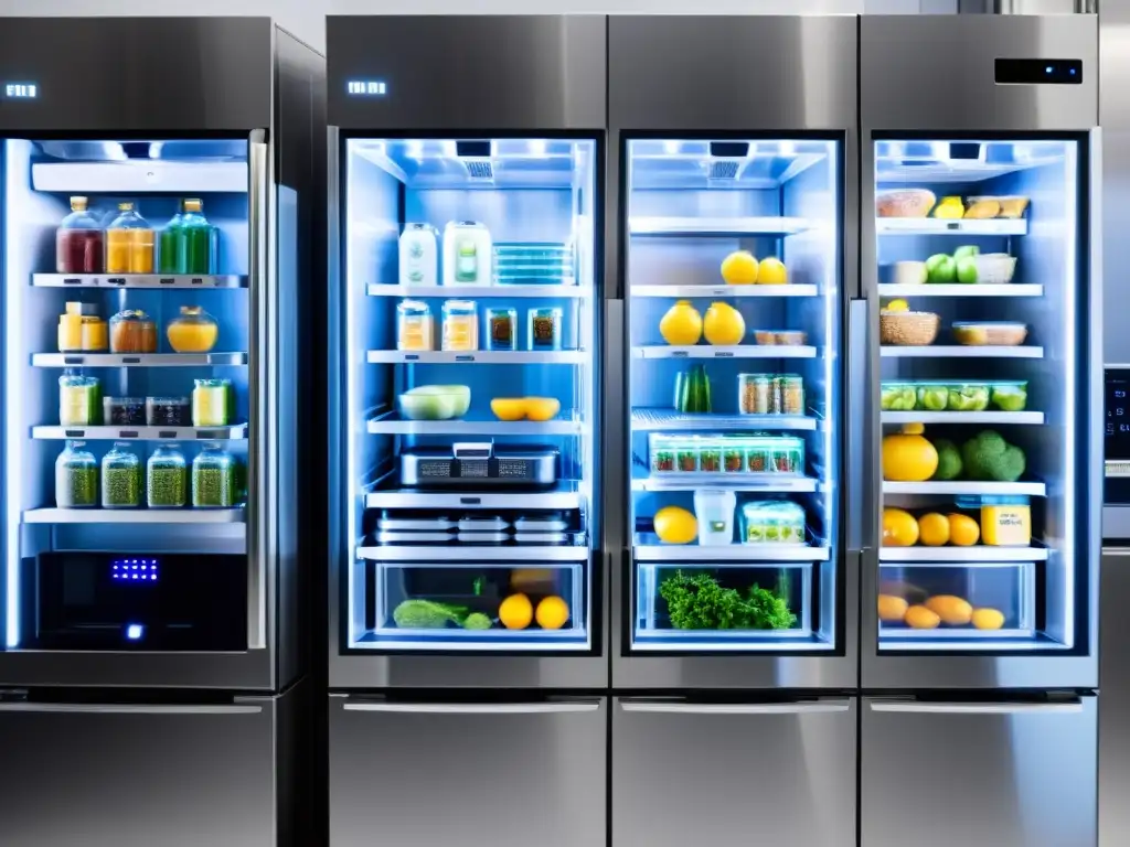 Un sistema de refrigeración de última generación con diseño futurista y controles avanzados de IA