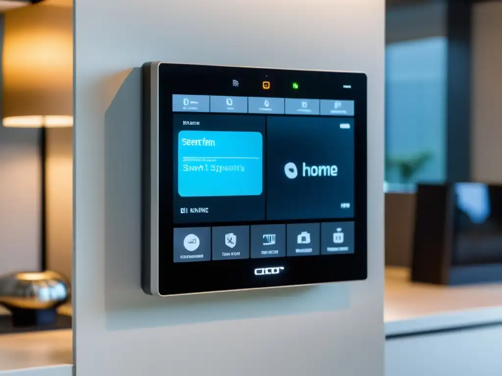 Sistema de seguridad para hogar innovador con panel de control central, sensores de movimiento y cámaras de vigilancia integradas