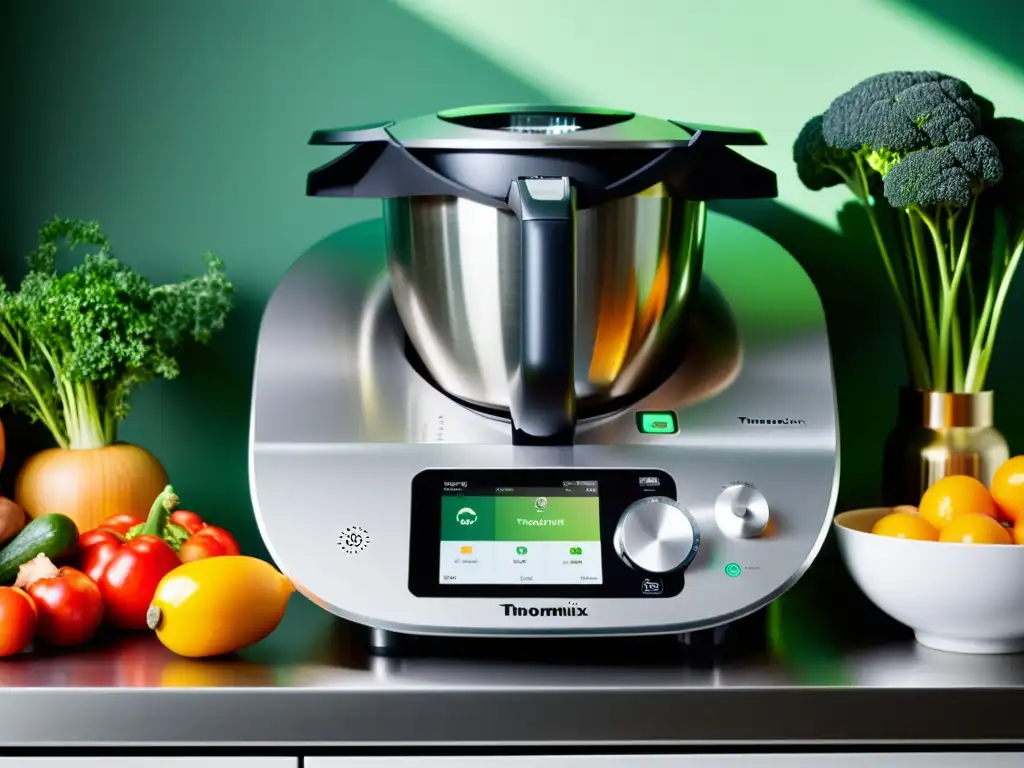 Vibrante escena culinaria con Thermomix TM6 en cocina moderna