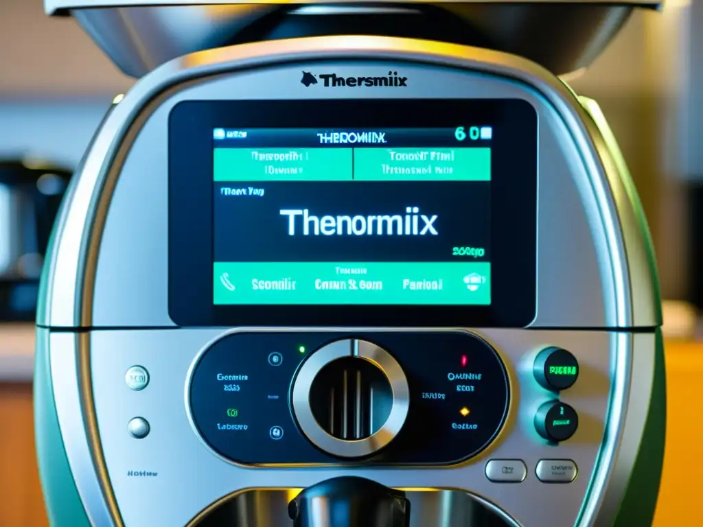 Un vistazo detallado a la moderna Thermomix TM6 resaltando su tecnología avanzada y estética futurista